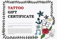Tattoo Gift Certificate Template 4