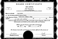 Template Of Share Certificate 8