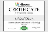 Template for Training Certificate 11