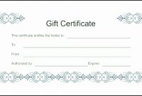 Gift Certificate Templates rhide Best of this certificate entitles the bearer template 30 printable t