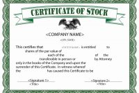 This Certificate Entitles the Bearer Template 9
