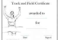 Track and Field Certificate Templates Free 10
