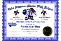 Track and Field Certificate Templates Free 9