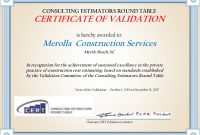 Validation Certificate Template 7