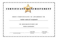 Certificate Of Accomplishment Template Free 3