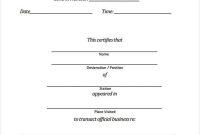 Certificate Of Appearance Template 5