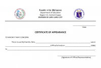 Certificate Of Appearance Template 8