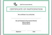 Certificate Of Participation Word Template 10
