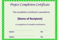 Certificate Template for Project Completion 8