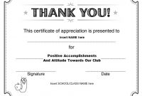 Certificates Of Appreciation Template 8