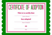 Child Adoption Certificate Template 10