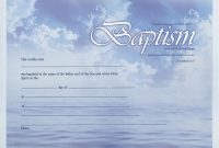 Christian Baptism Certificate Template 2