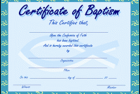 Christian Baptism Certificate Template 7