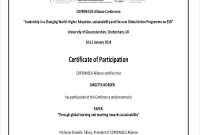 Conference Participation Certificate Template 8