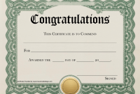 Congratulations Certificate Word Template 4