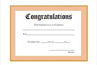 Congratulations Certificate Word Template 9