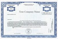 Corporate Bond Certificate Template 2