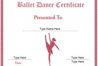 Dance Certificate Template 1`2