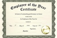 Employee Of the Year Certificate Template Free 5