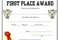 First Place Certificate Template 4