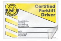 Forklift Certification Card Template 8