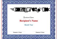 Free Certificate Templates for Word 2007 7