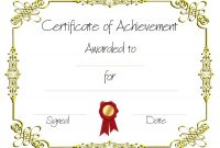 Free Printable Certificate Of Achievement Template 6