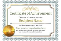 Free Printable Certificate Of Achievement Template 9