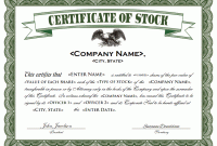Free Stock Certificate Template Download 7