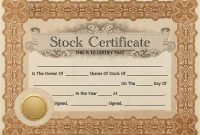 Free Stock Certificate Template Download 9