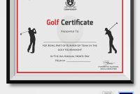 Golf Certificate Templates for Word 2