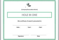 Golf Certificate Templates for Word 9