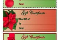 Homemade Christmas Gift Certificates Templates 2