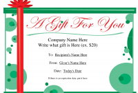 Homemade Christmas Gift Certificates Templates 5