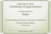 In Appreciation Certificate Templates 5