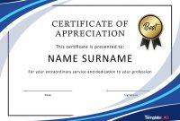 In Appreciation Certificate Templates 7