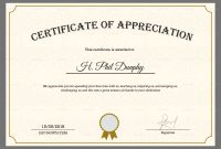 In Appreciation Certificate Templates 9