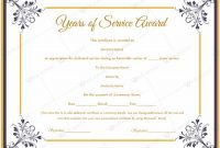 Long Service Certificate Template Sample 12