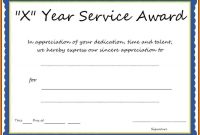 Long Service Certificate Template Sample 9