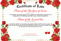 Love Certificate Templates 3