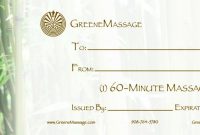 Massage Gift Certificate Template Free Printable 4