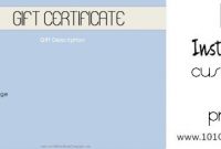 Massage Gift Certificate Template Free Printable 6