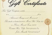 Massage Gift Certificate Template Free Printable 8