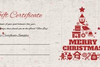 Merry Christmas Gift Certificate Templates 3