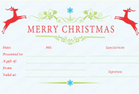 Merry Christmas Gift Certificate Templates 4