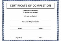 Blank Award Certificate Template Free
