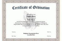 Ordination Certificate Template 8