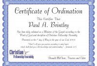 Ordination Certificate Templates 2