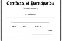 Participation Certificate Templates Free Download 7