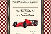 Pinewood Derby Certificate Template 11